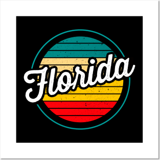 Florida - Retro Sunset Posters and Art